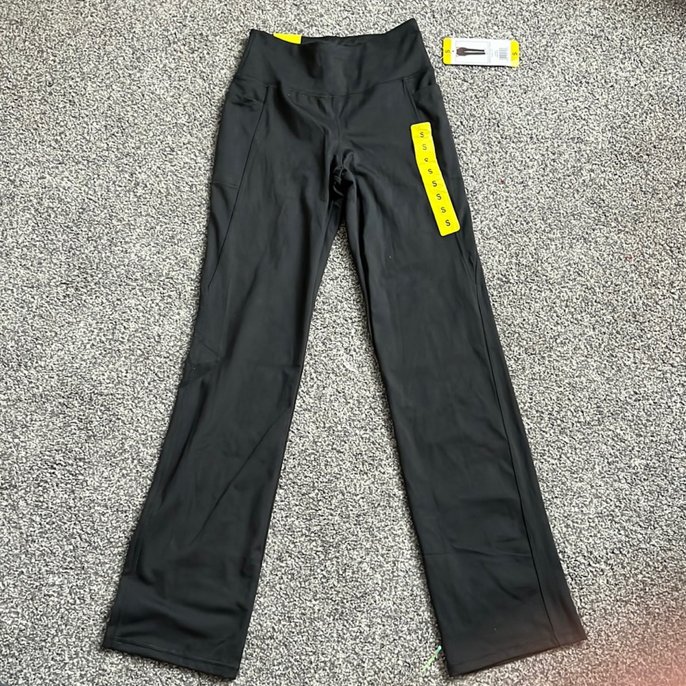 Grey Flared Leggings with pockets